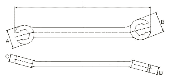 Разрезной ключ 10х11мм