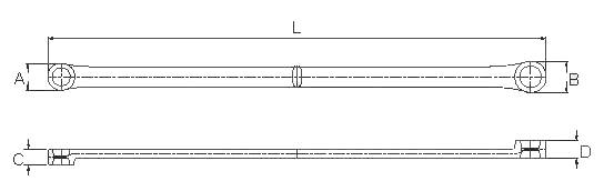 Ключ накидной удлиненный 11х13мм