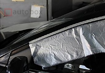 Маскировочная пленка со скотчем, ширина 650мм, длина 15м (9мкм), 40шт