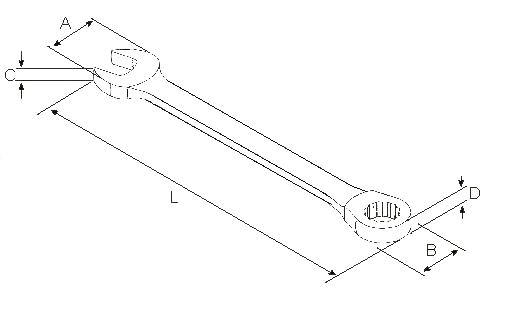 Ключ комбинированный трещоточный гибкий 72 зуба 13мм