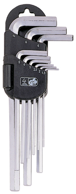 Набор шестигранников угловых длинных дюйм. 9пр. 1/16-3/8"