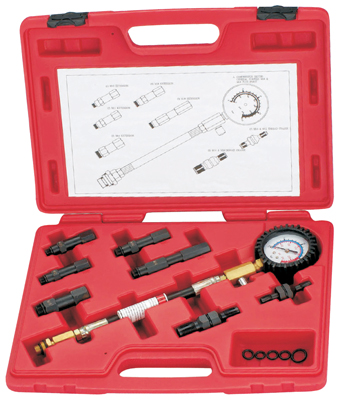 Компрессометр профессиональный бензиновый, набор со сменными насадками