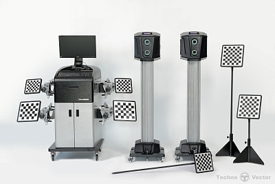 Мобильный стенд сход-развал 3D для грузовых автомобилей, до 4х осей, Техно Вектор 7 Truck