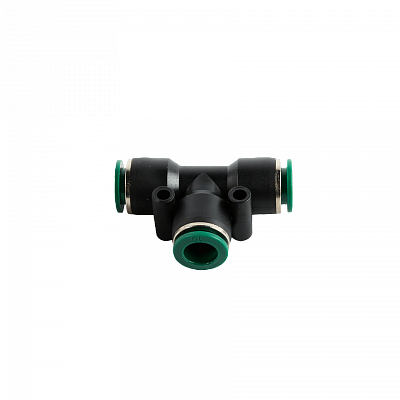 Фитинг цанговый Т-тройник 8 мм, с уплотнением, пластм. корпус