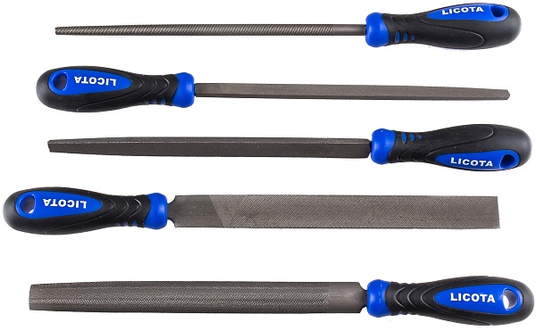 Набор напильников 200мм с пластиковой рукояткой