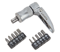 Отвертка трещоточная со сменными вставками1/4", 12 пр.