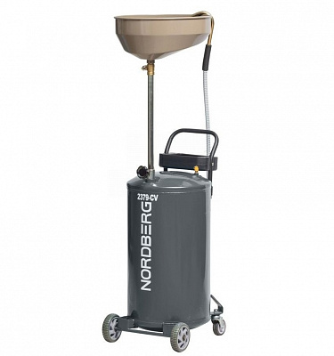 Установка для сбора масла пневматическая, 65 л (серая)