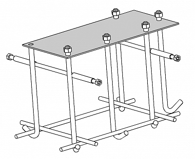 Комплект фундаментных корзин для 2-х стоечного подъемника "ПГА"