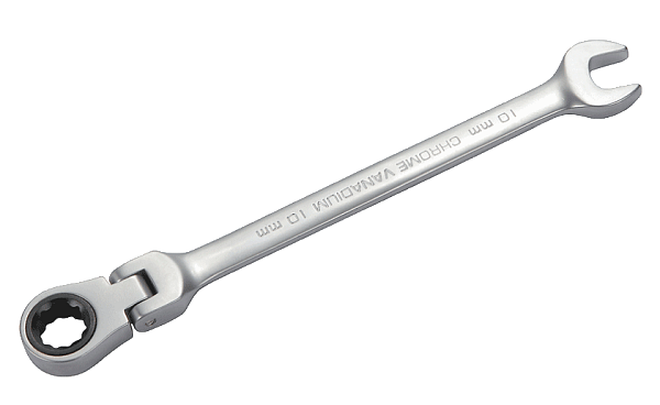 Ключ комбинированный трещоточный с шарниром 17 мм