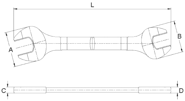 Ключ рожковый 10x12мм