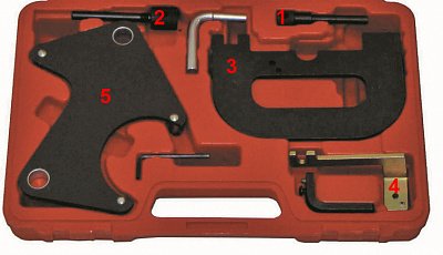 Набор фиксаторов для обслуживания двигателей Renault 1.4, 1.6, 1.8, 2.0 16V