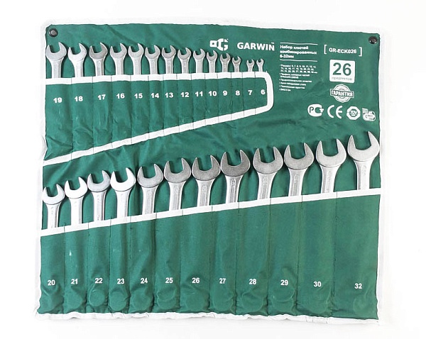 Набор ключей комбинированных 26 предметов 6-32мм