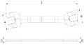 Ключ рожковый 14x17мм