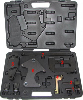 Набор фиксаторов для обслуживания двигателей Renault 1.4, 1.6, 1.8, 2.0 16V