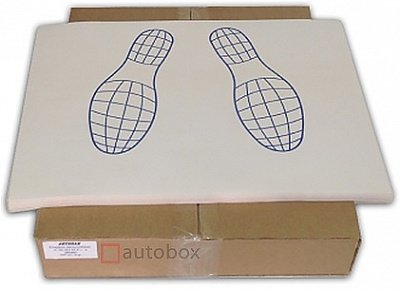 Коврики двухслойные "Следы ног" А. (405х525) 500 шт. Альбомный вариант