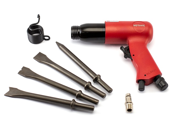 Пневмомолотки и режущий инструмент Пневмозубило 190 мм с комплектом насадок в Новосибирске  Пневмозубило 190 мм с комплектом насадок