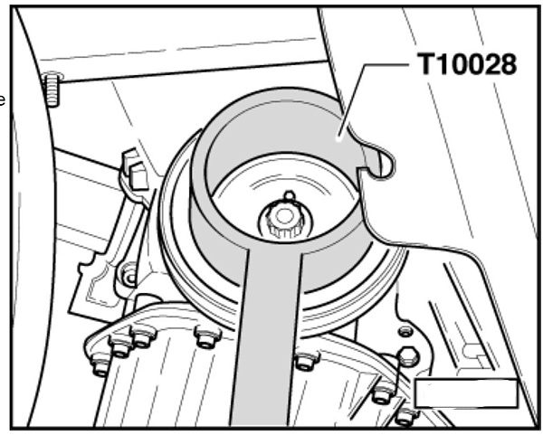 Приспособление для фиксации шкива коленвала VAG T10028