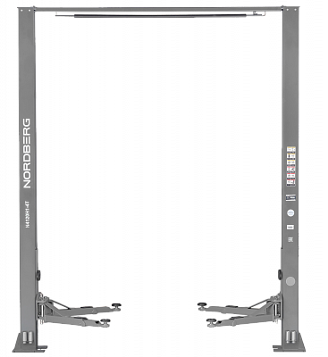 Подъемник двухстоечный, электрогидравлический, г/п 4 т (380В), H=4 м, электростопора, серый