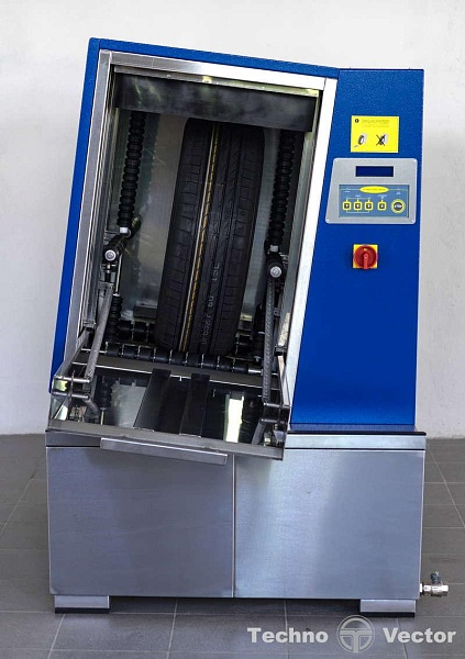 Автоматическая мойка колес, сушка сжатым воздухом