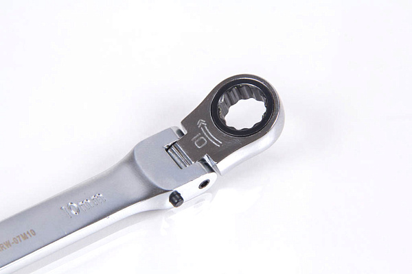 Ключ трещоточный гибкий с фиксацией и накидной 6гр. 15° 12мм