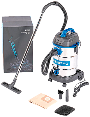 Пылесос однотурбинный, для сухой и влажной уборки, 30л, 1380 Вт, 220В