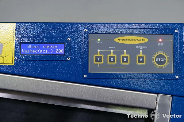Автоматическая мойка колес, сушка сжатым воздухом