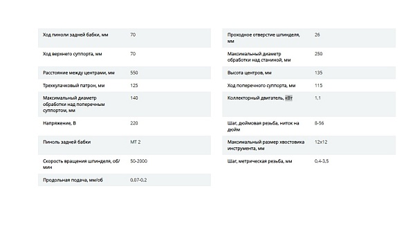 Токарный станок, 1,1кВт, 220В