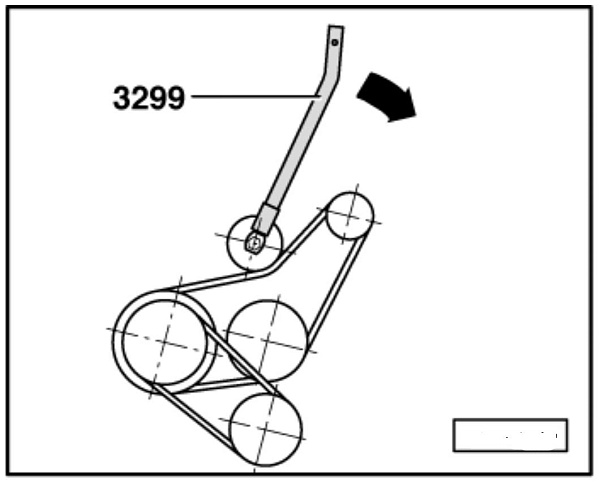 Приспособление для натяжения ремня VAG