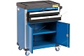 Тележка инструментальная, 2 выдвижных ящика, 2 полки с дверцами