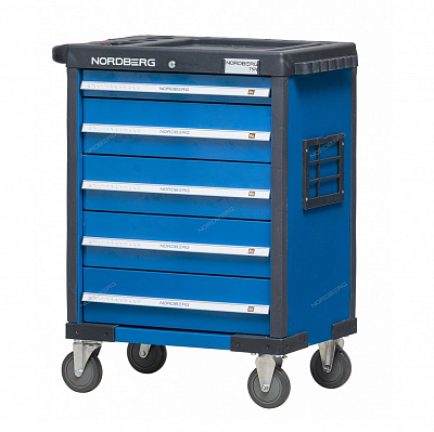 Тележка инструментальная 5 полок, синяя